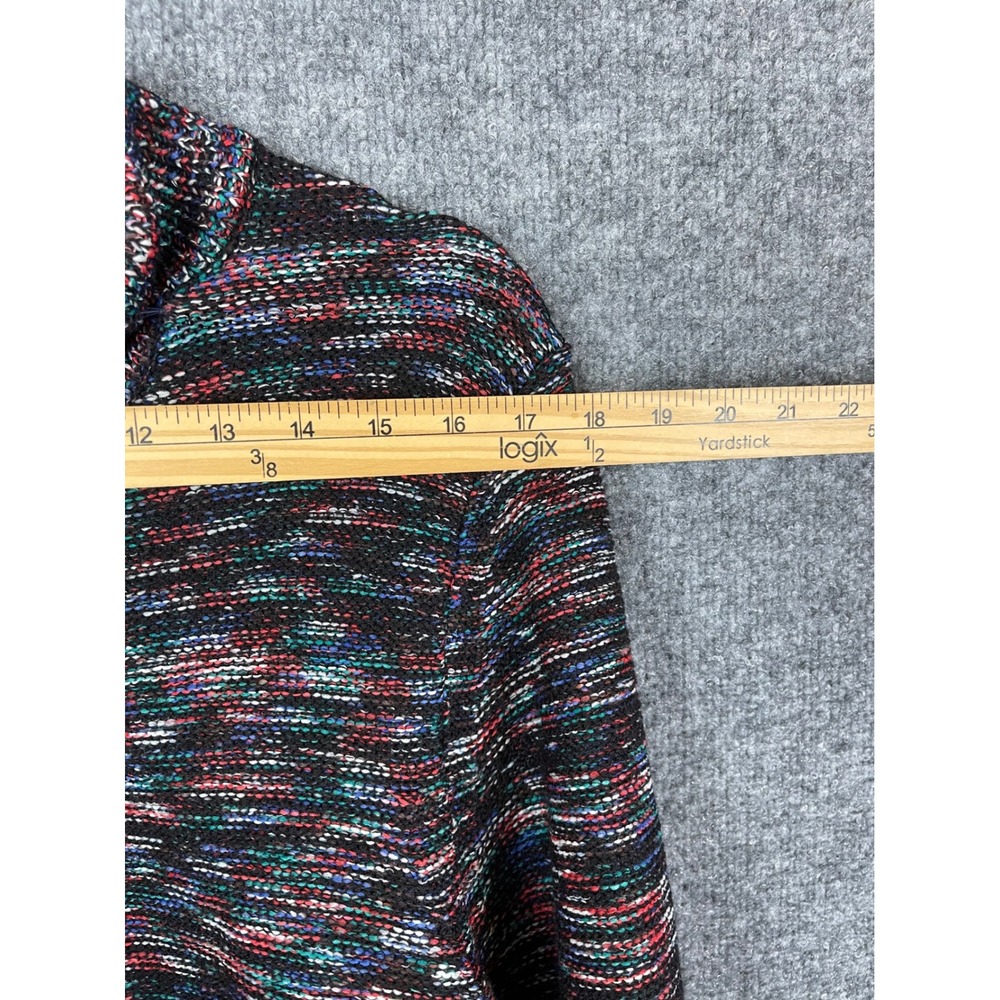 Catherines Cardigan Sweater Women 0X 14/16W Multi Excellent Zip Up Space Dye - Picture 6 of 9
